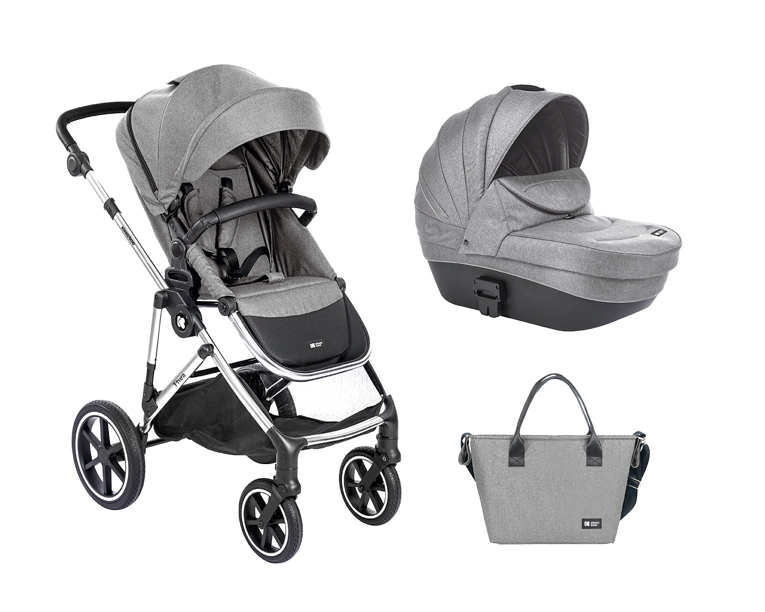 Комбинирана количка 2в1 с твърд кош Thea Light Grey