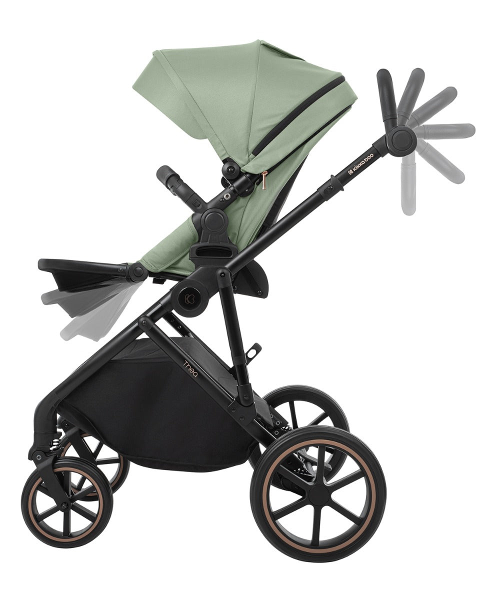 Комбинирана количка 2в1 с кош за новородено Thea Army Green 2024 - снимка 8