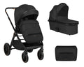 Комбинирана количка 2в1 с кош за новородено Tiffany Black 2024 | Kikkaboo