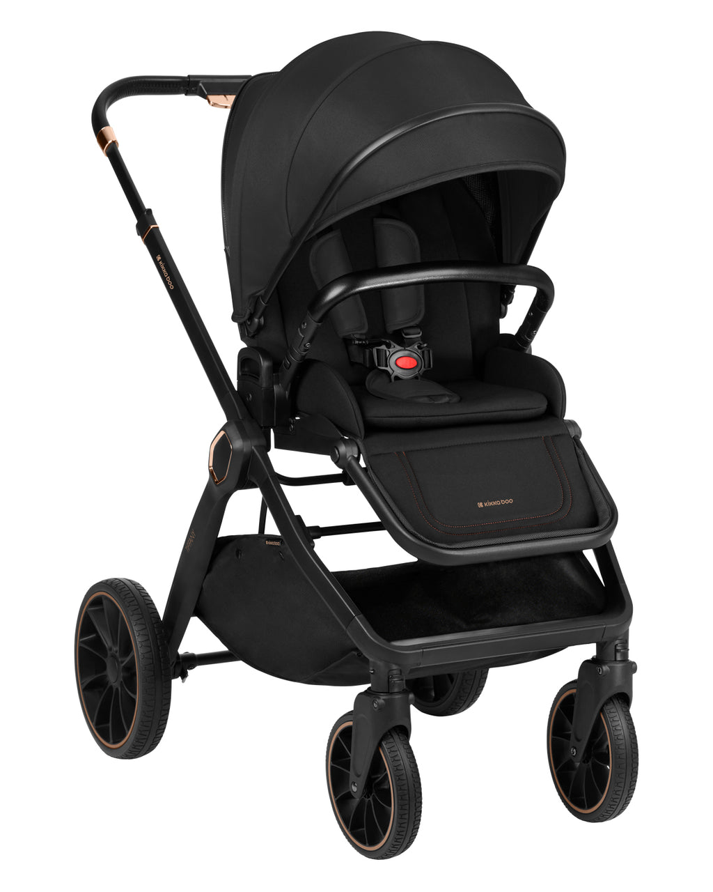 Комбинирана количка 2в1 с кош за новородено Tiffany Black 2024 - снимка 2