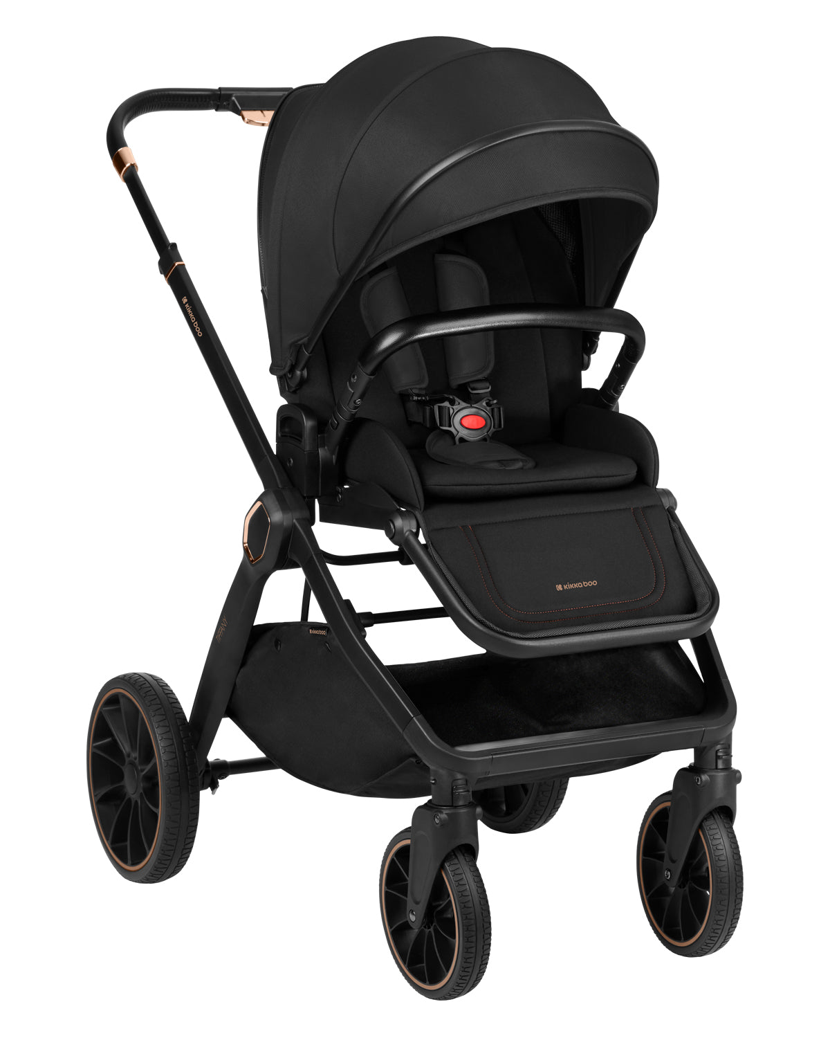 Комбинирана количка 2в1 с кош за новородено Tiffany Black 2024 - снимка 2