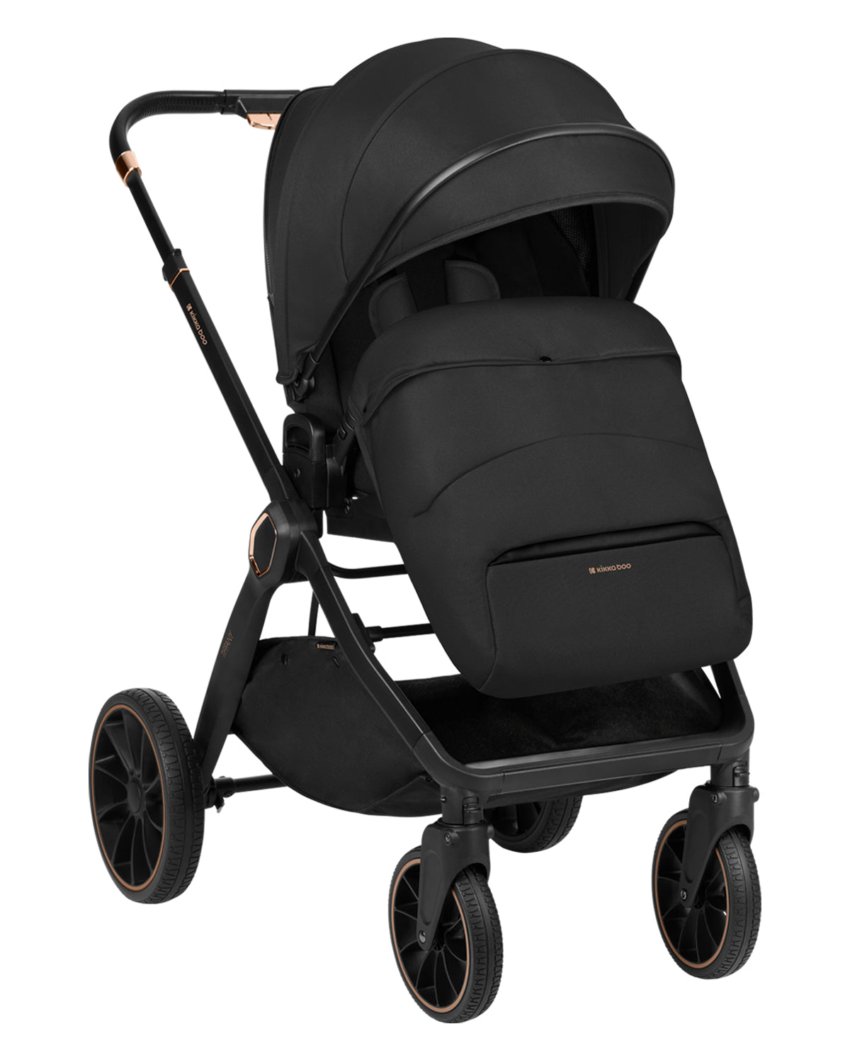 Комбинирана количка 2в1 с кош за новородено Tiffany Black 2024 - снимка 3