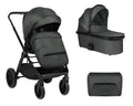 Комбинирана количка 2в1 с кош за новородено Tiffany Dark Grey 2024 | Kikkaboo
