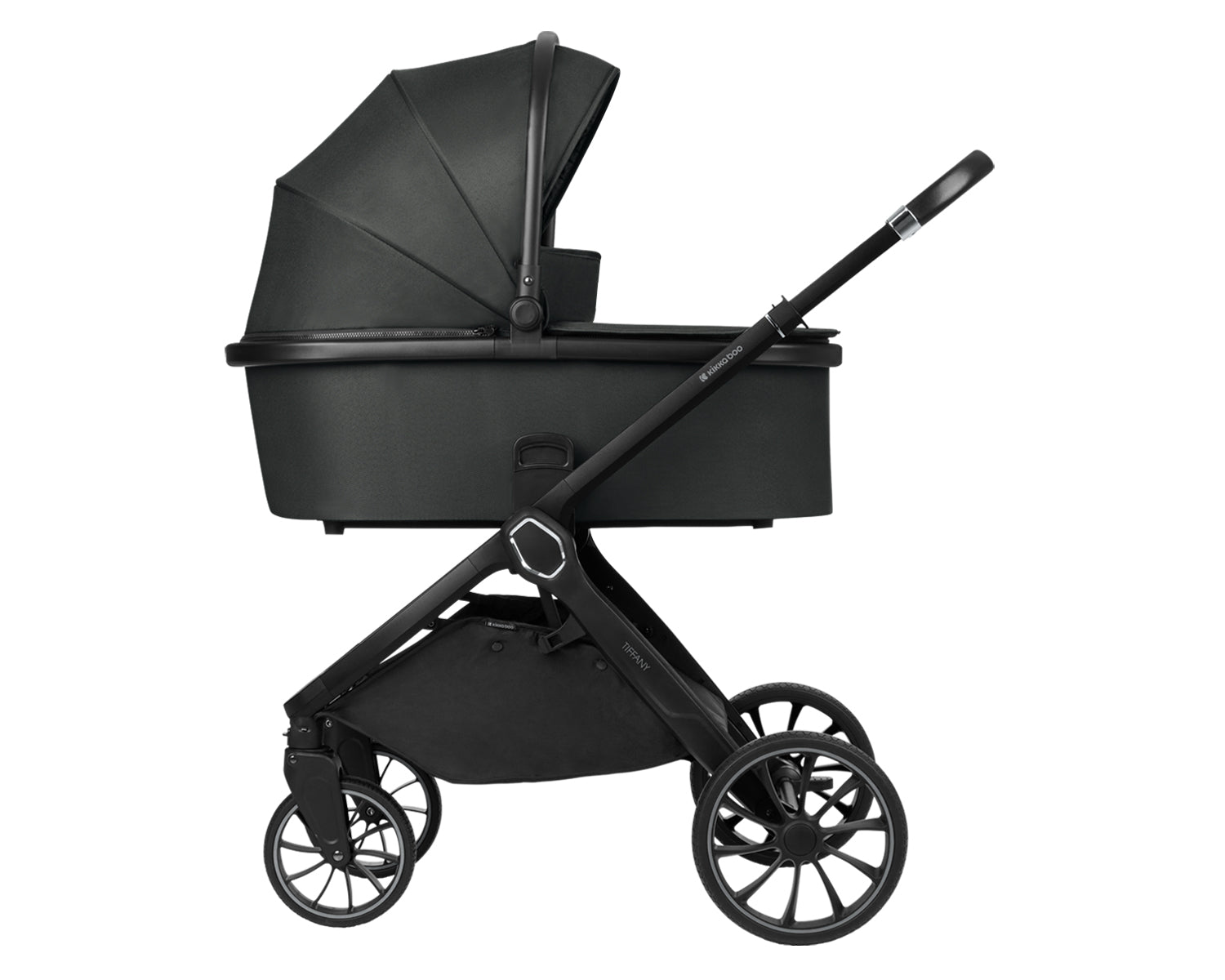 Комбинирана количка 2в1 с кош за новородено Tiffany Dark Grey 2024 - снимка 9
