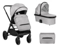 Комбинирана количка 2в1 с кош за новородено Tiffany Light Grey 2024 | Kikkaboo