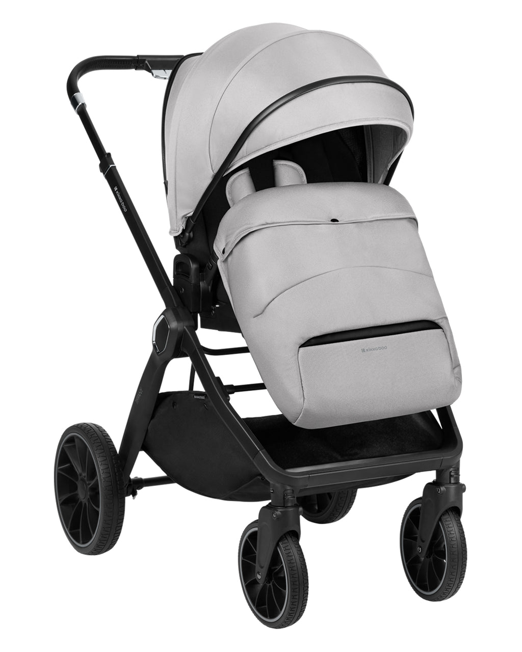 Комбинирана количка 2в1 с кош за новородено Tiffany Light Grey 2024 - снимка 3