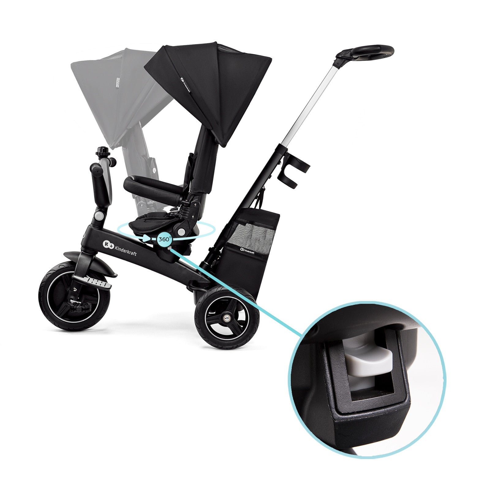 KinderKraft EASYTWIST черна триколка KREASY00BLK0000 - снимка 4
