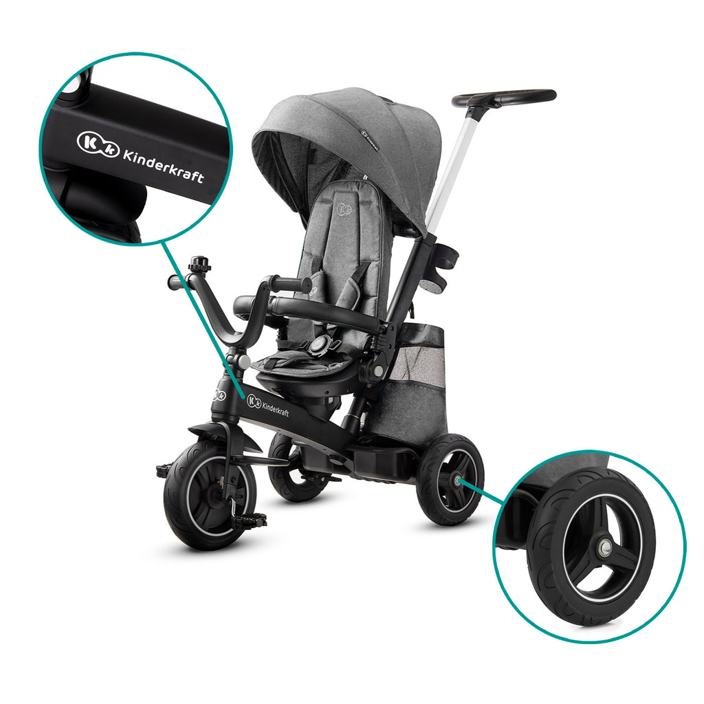 KinderKraft EASYTWIST сива триколка KKRETWIGRY - снимка 7