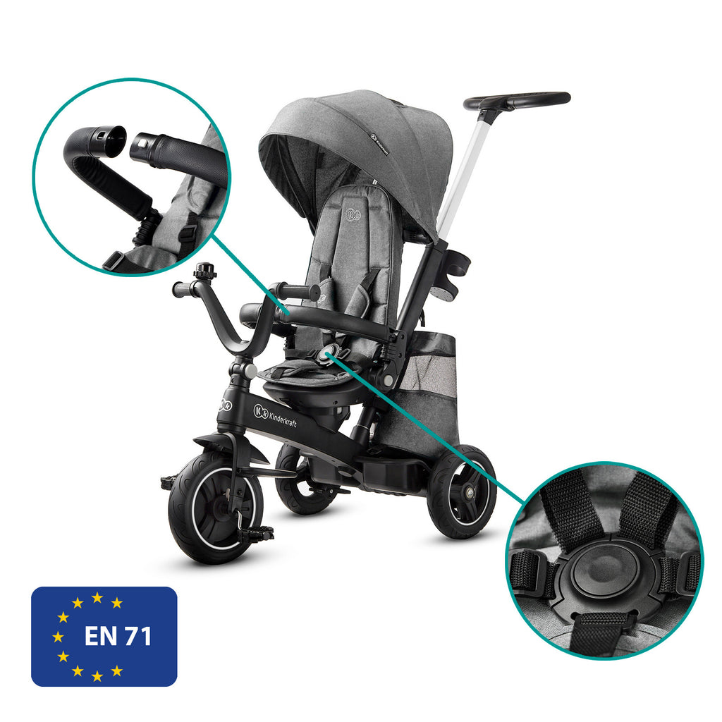 KinderKraft EASYTWIST сива триколка KKRETWIGRY - снимка 8