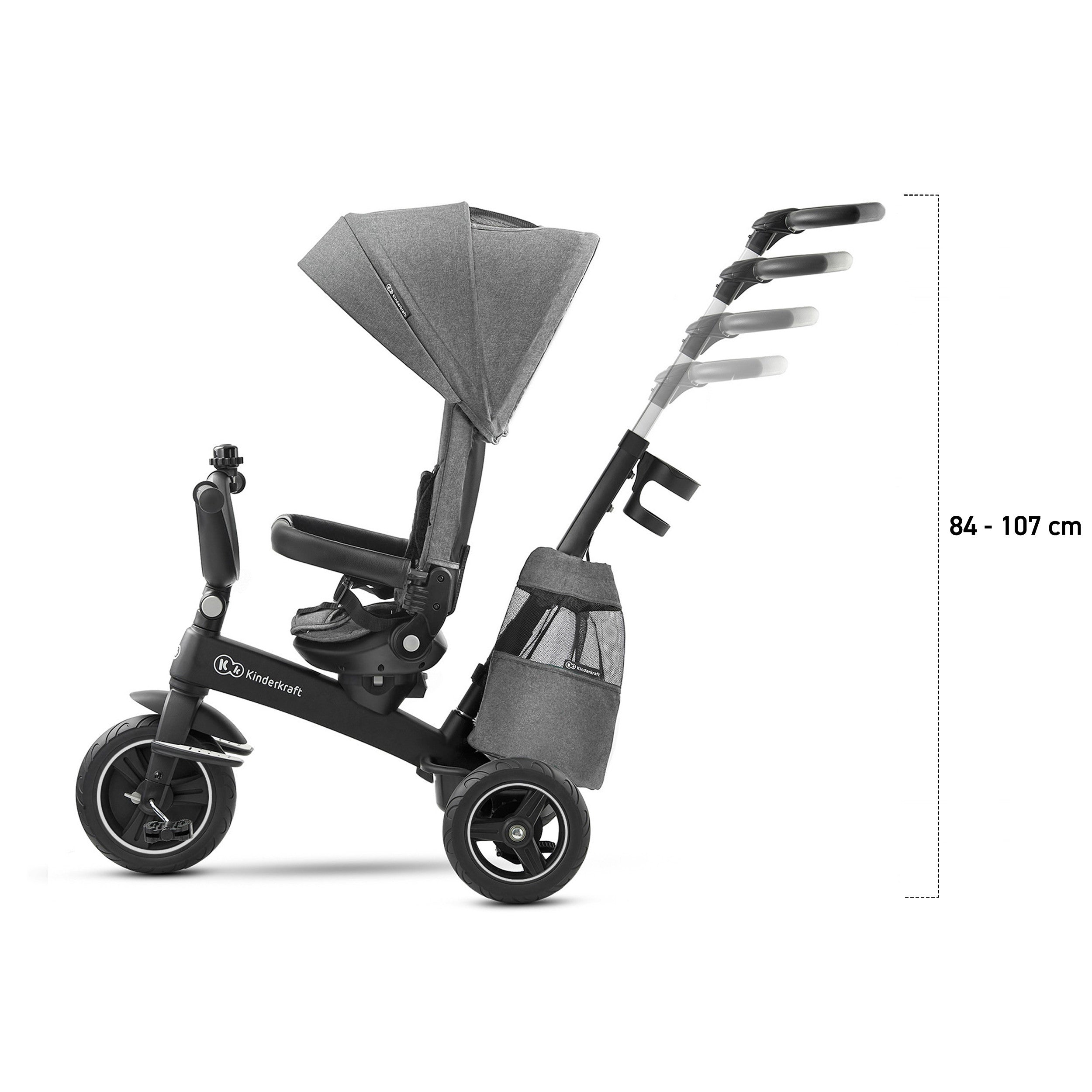 KinderKraft EASYTWIST сива триколка KKRETWIGRY - снимка 11
