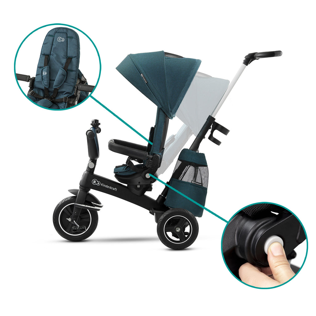 KinderKraft EASYTWIST зелена триколка KKRETWIGRE - снимка 9