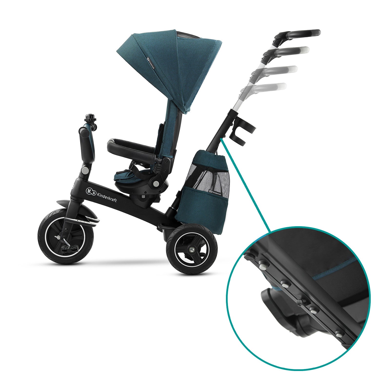 KinderKraft EASYTWIST зелена триколка KKRETWIGRE - снимка 11