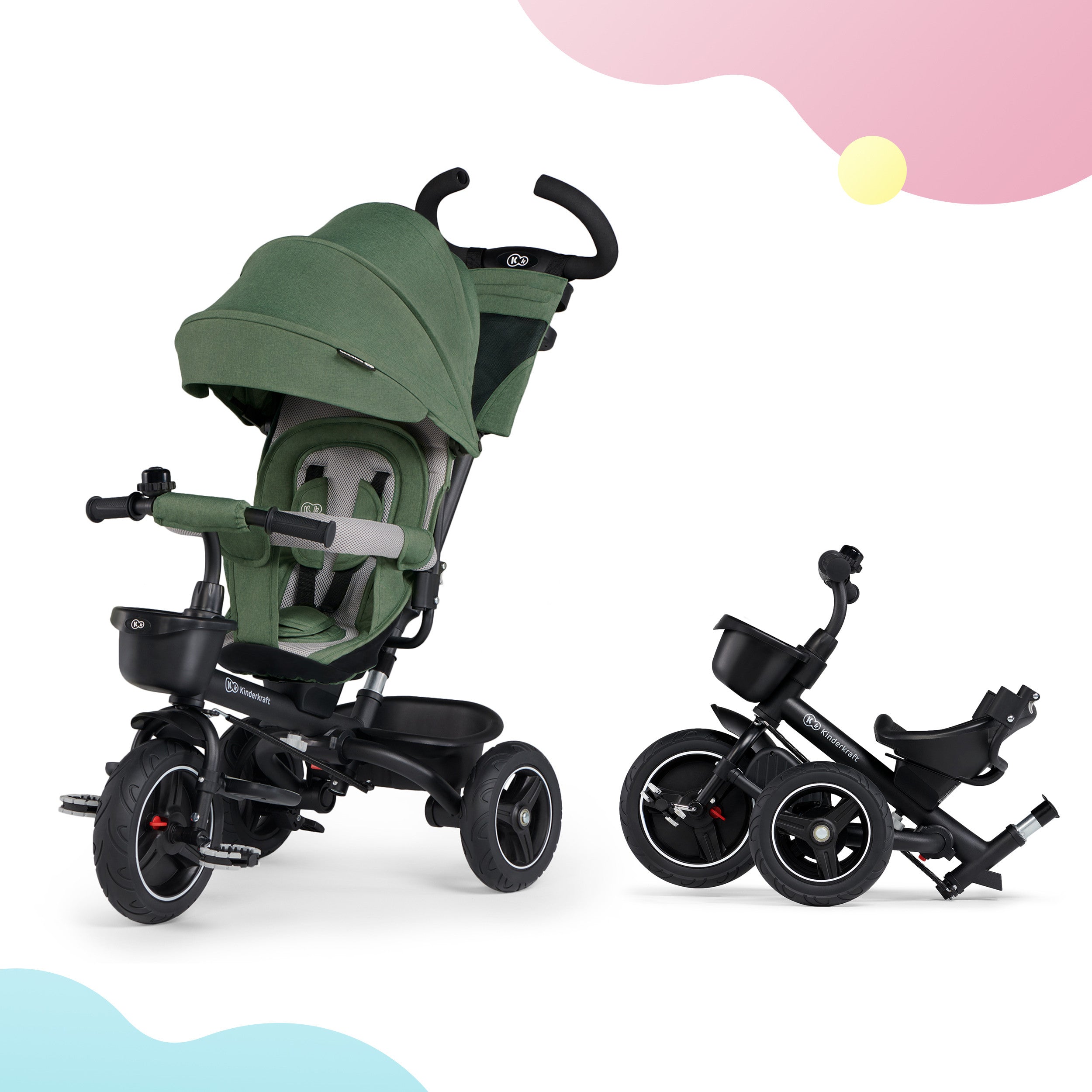 Kinderkraft SPINSTEP триколка зелена KRSPST00GRE - снимка 15