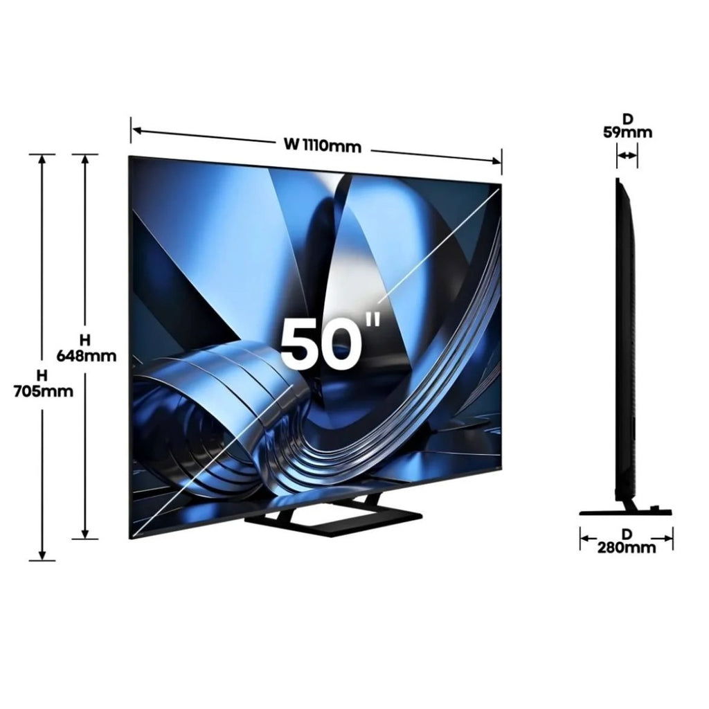 Hisense 50U7SE размери и диагонал