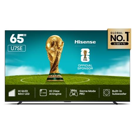 Hisense 65U7SE 65 инча Mini LED 4K Smart TV преден изглед