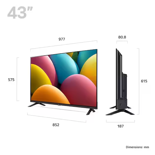 LG 43LR60006LA размери и габарити