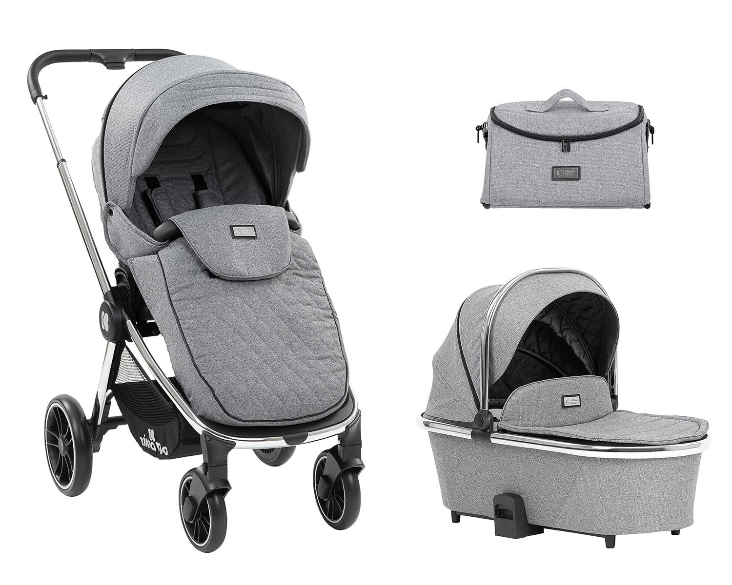 Комбинирана количка 2в1 Vicenza Premium Grey | Kikkaboo