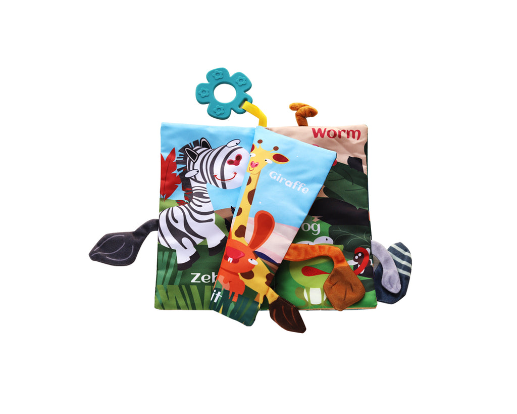 Образователна текстилна книжка с чесалка Wild Animals - снимка 2