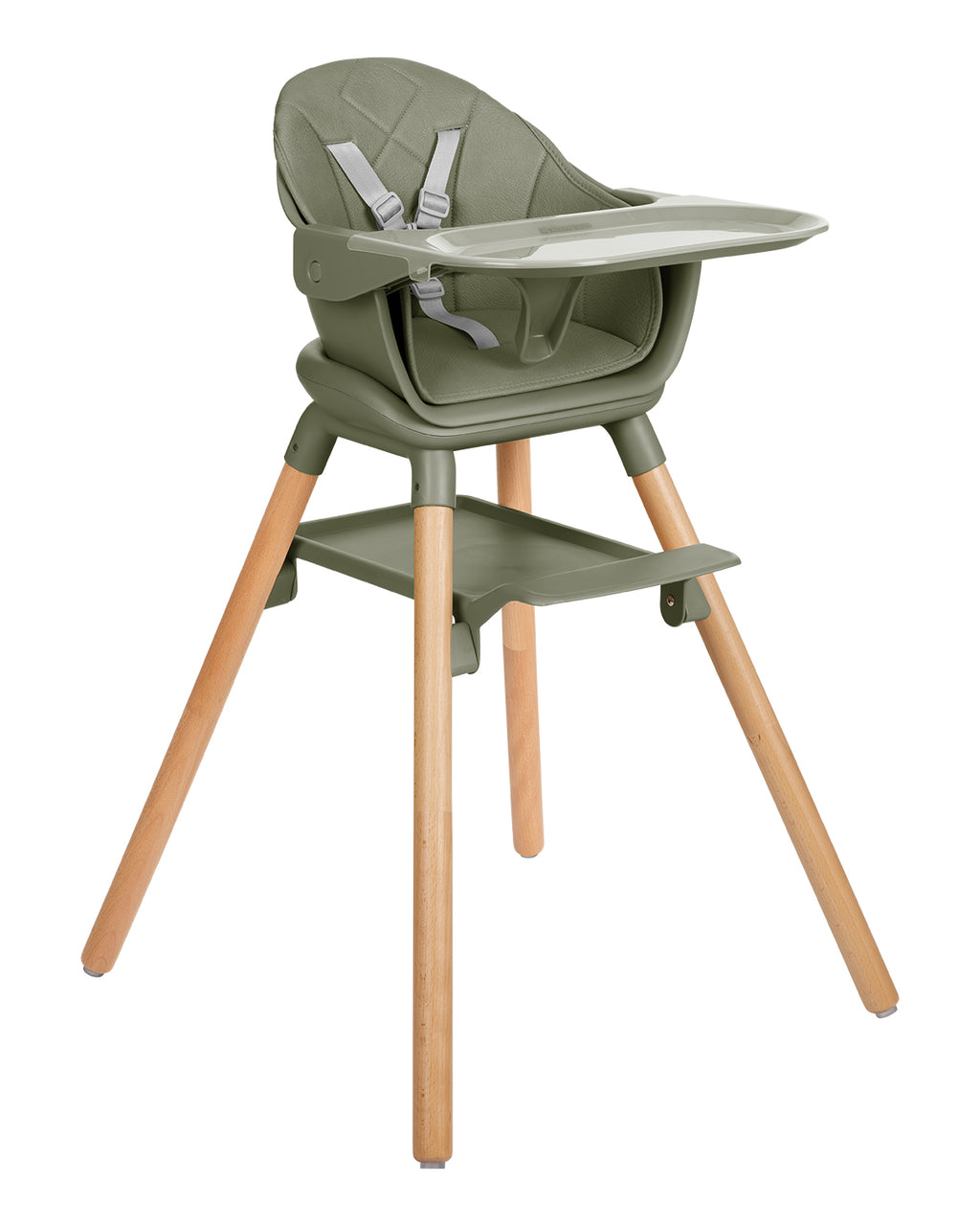 Стол за хранене 6в1 Woody Army Green 2024 | Kikkaboo